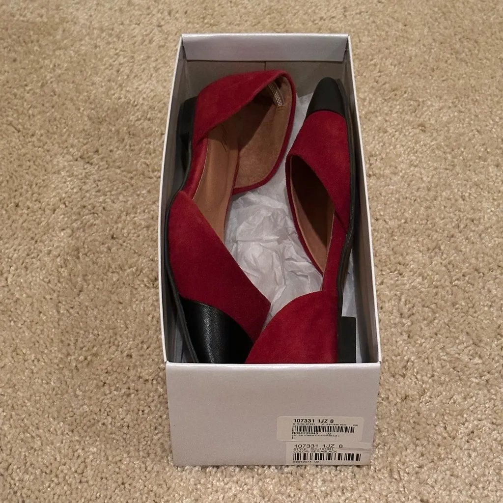J. Jill Red and Black Women's Flats Size 8 - Image 2