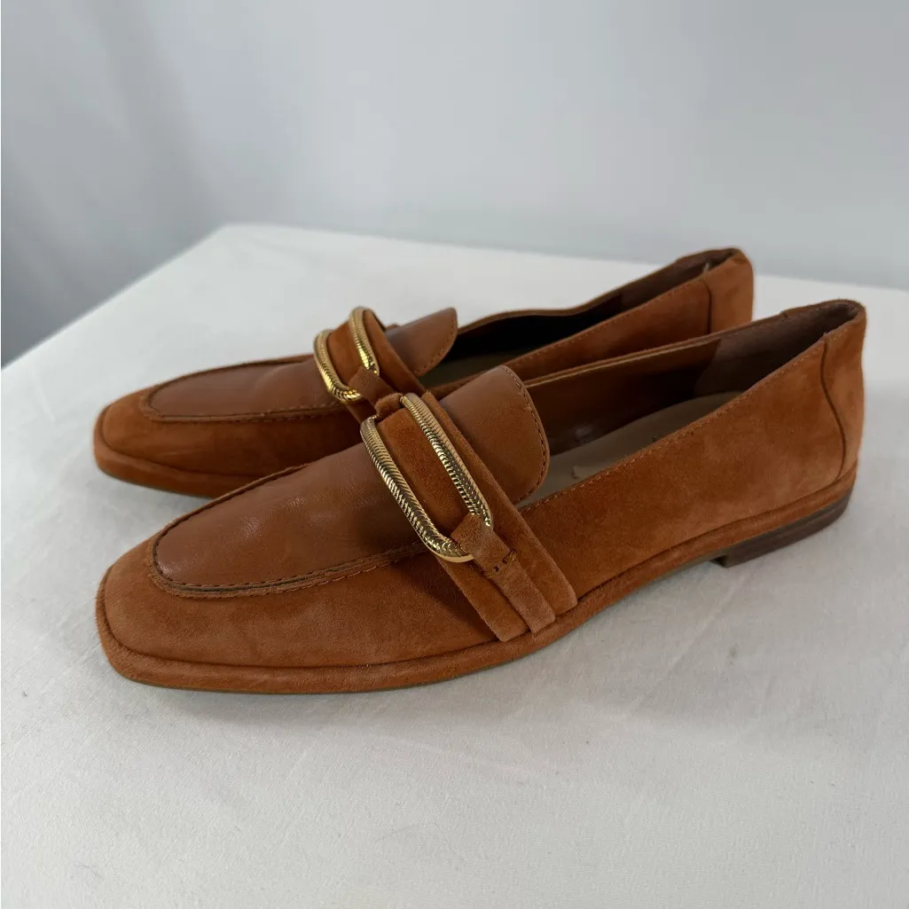 Vince Camuto Henchila Suede Loafer in Warm Caramel Size 7 - Image 3