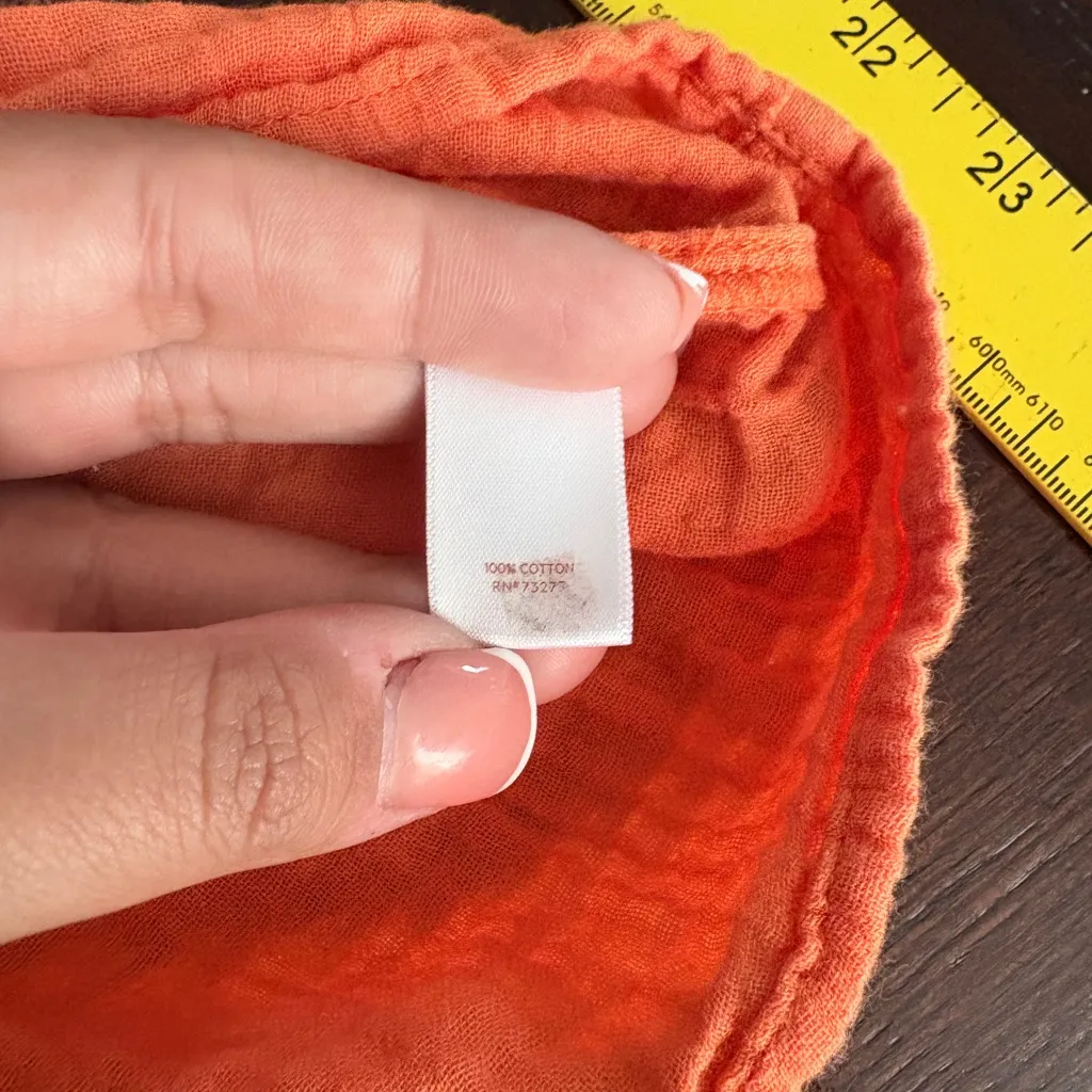 LC Lauren Conrad Square Neck Coral Blouse - Image 3