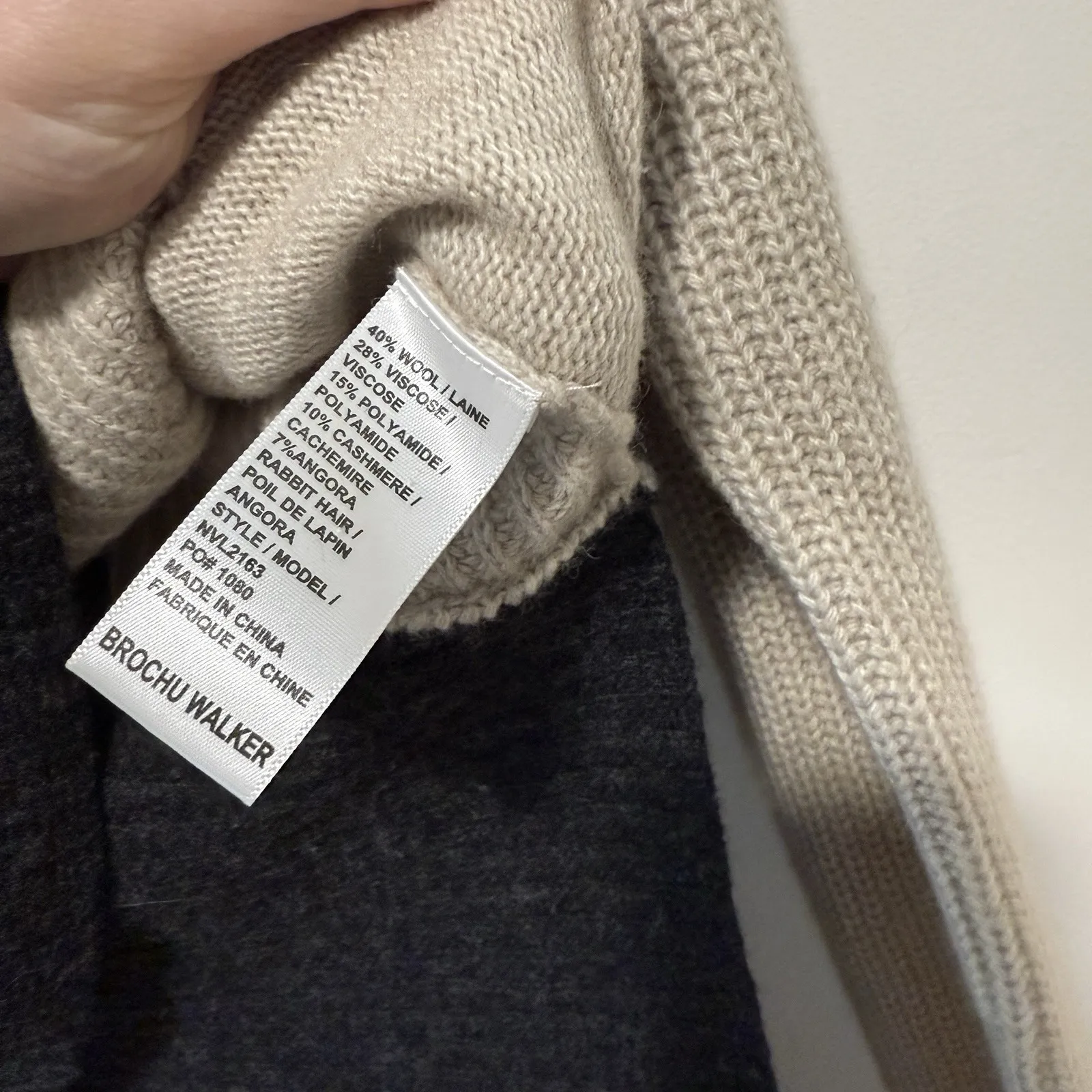 Brochu Walker Miller Wool Cashmere Angora Pullover Asymmetrical Sweater Size XS - Image 6