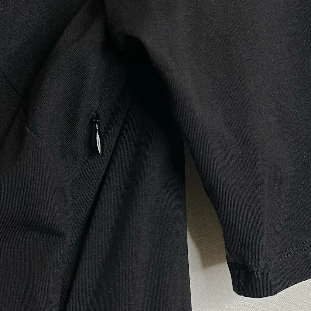 EShakti Black Illusion Tulle Cotton Knit Midi Shirtdress - XL (18) - Image 7