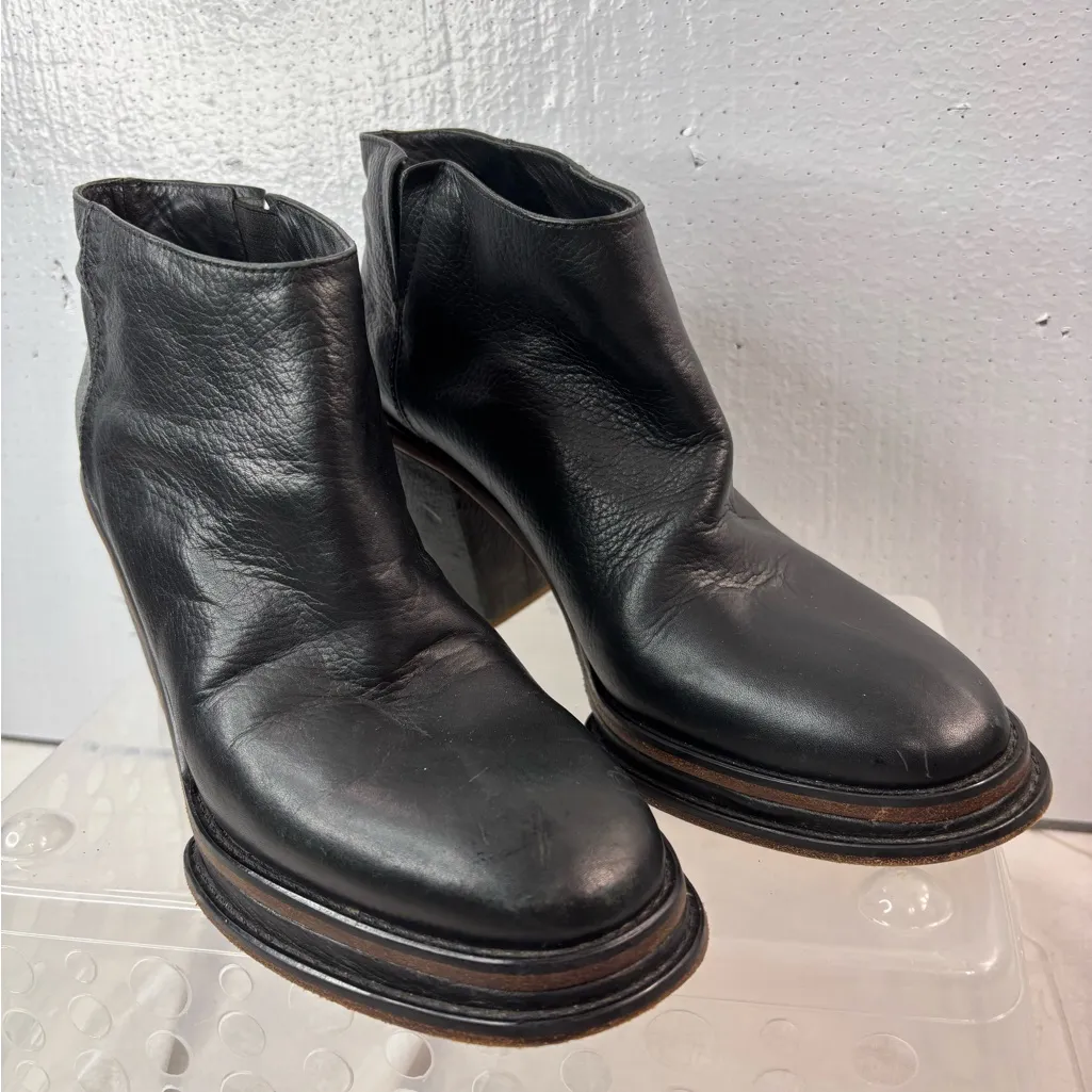 Rachel Comey 9 Genuine Leather Pull On Platform Ankle Boots in Black - Image 6