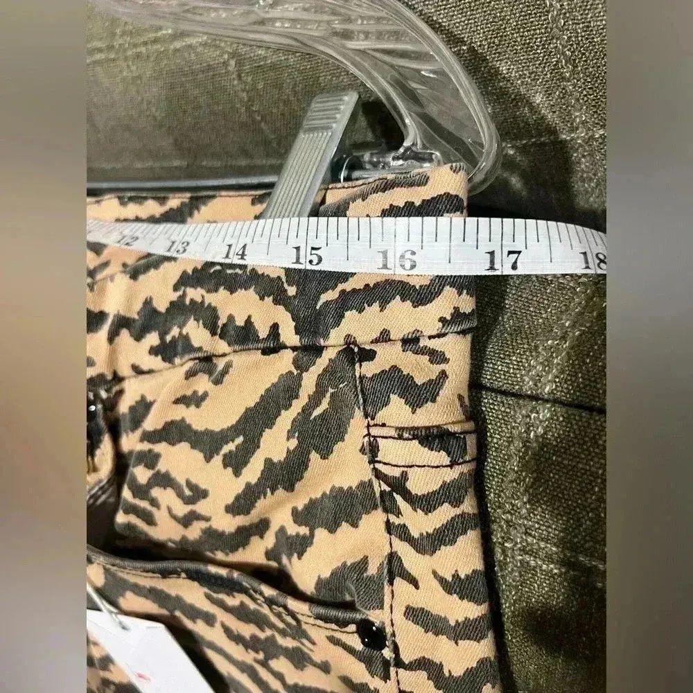 Good American | Good Waist Crop Tiger Print Jeans 15/33 NEW - Image 16