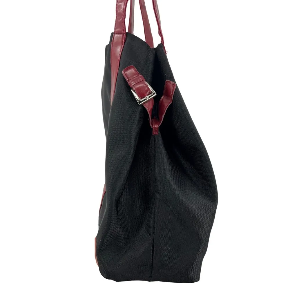 Calvin Klein black and red nylon tote bag purse casual business travel - Image 3