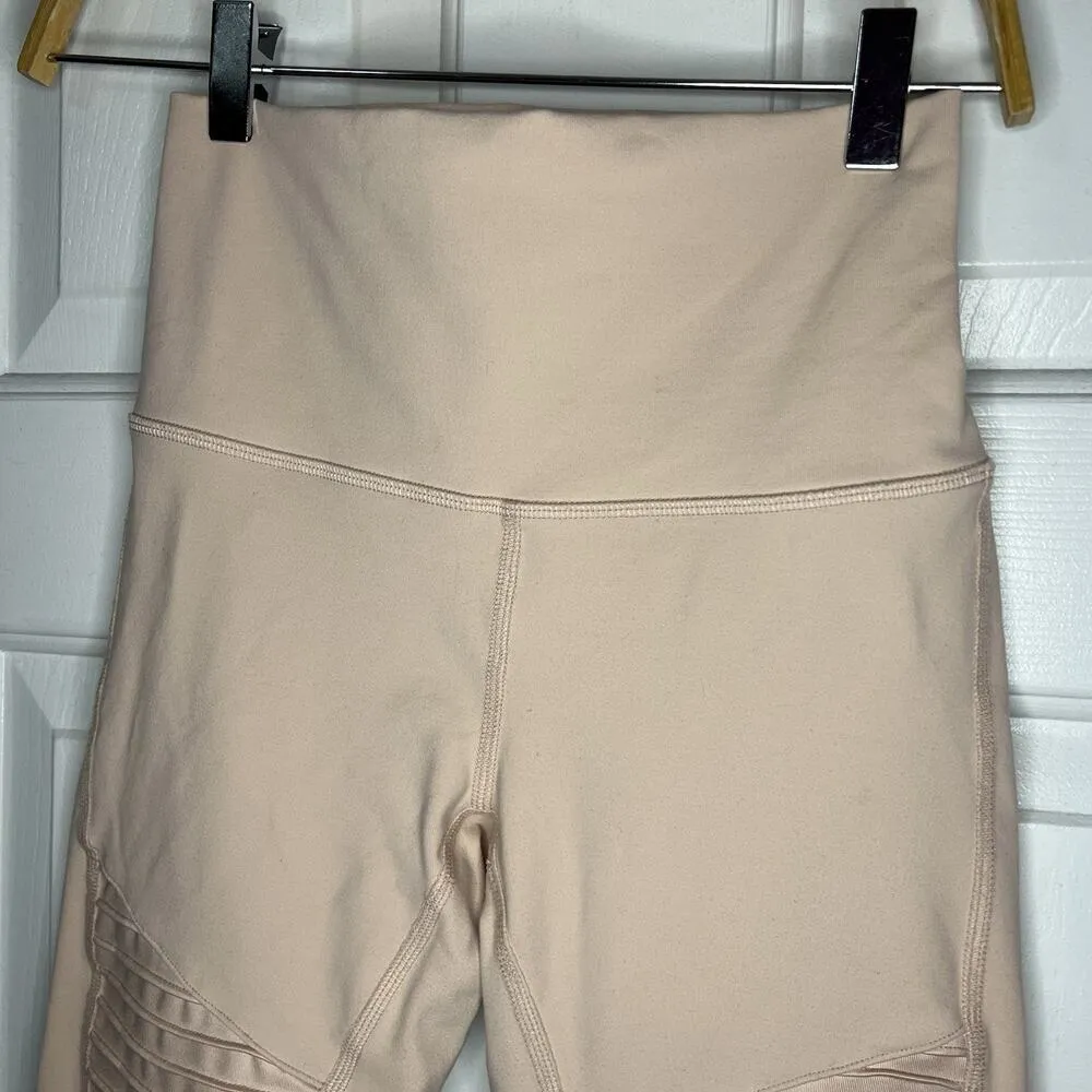 Alo Yoga Leggings Size Small High Waisted Light Pink Dusty Rose Moto Full Length - Image 5