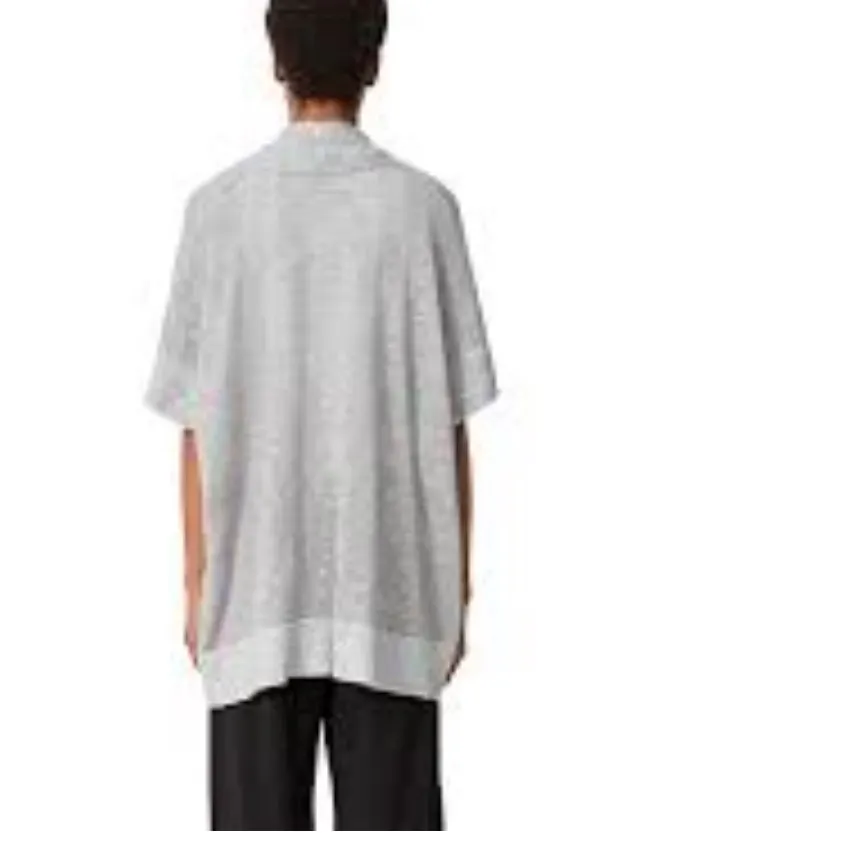 New EILEEN FISHER WOMEN Organic Linen/Cotton Blend BOXY Open Front CARDIGAN - Image 3