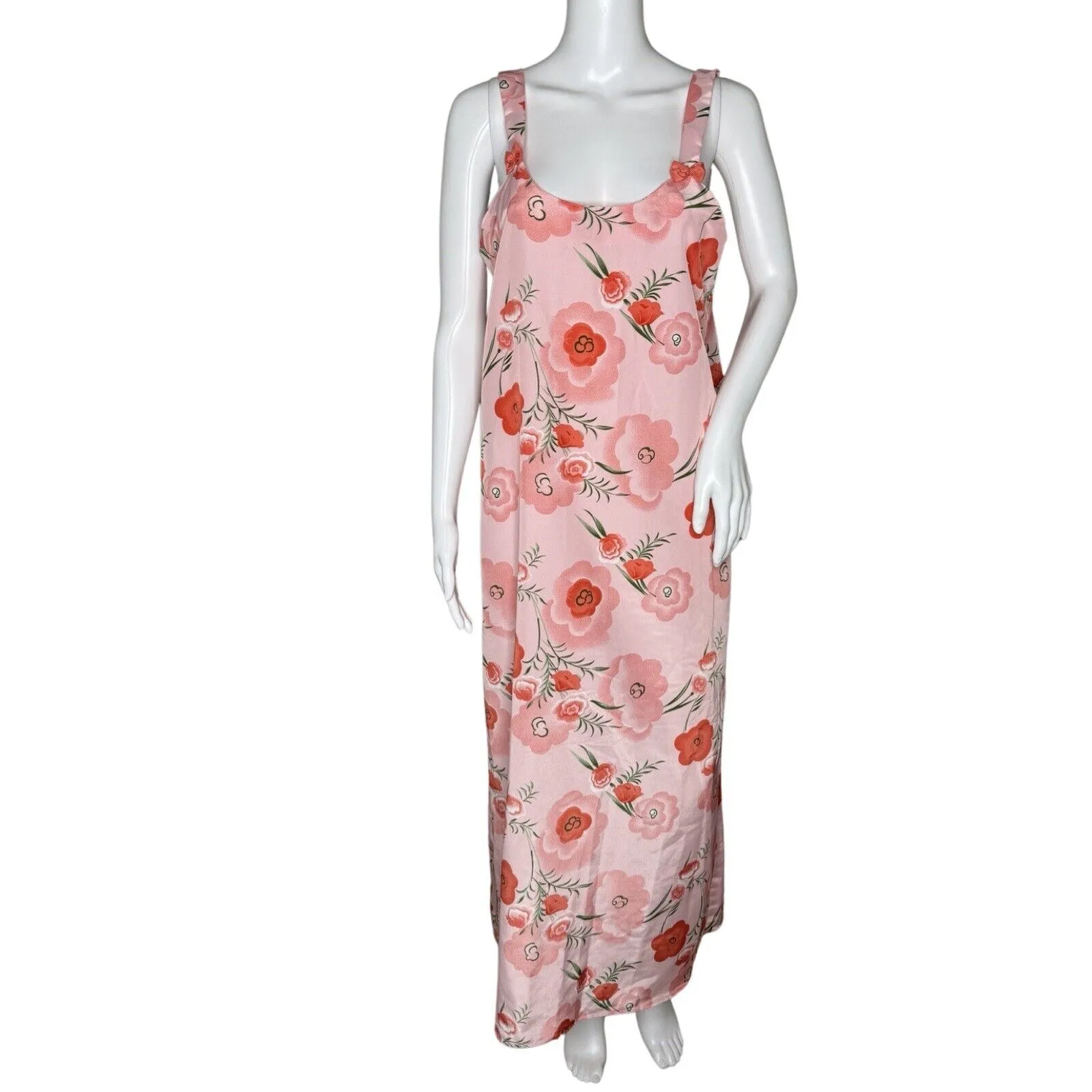 Contessa Di Roma Nightgown Womens Small Pink Floral Flower Bohemian Grandma‎ - Image 6