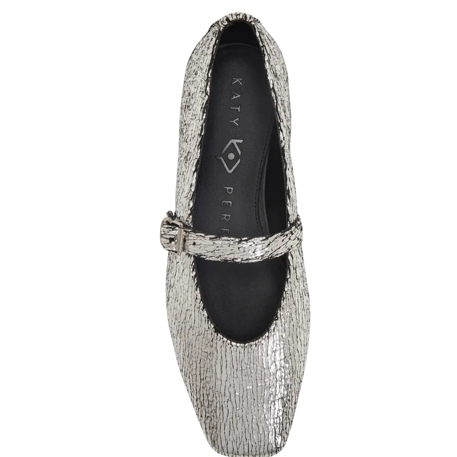 Katy Perry The Evie Mary Jane Flat Shoe 6.5M Silver Shiny Buckled Bridal NIB Size 6.5 - Image 2