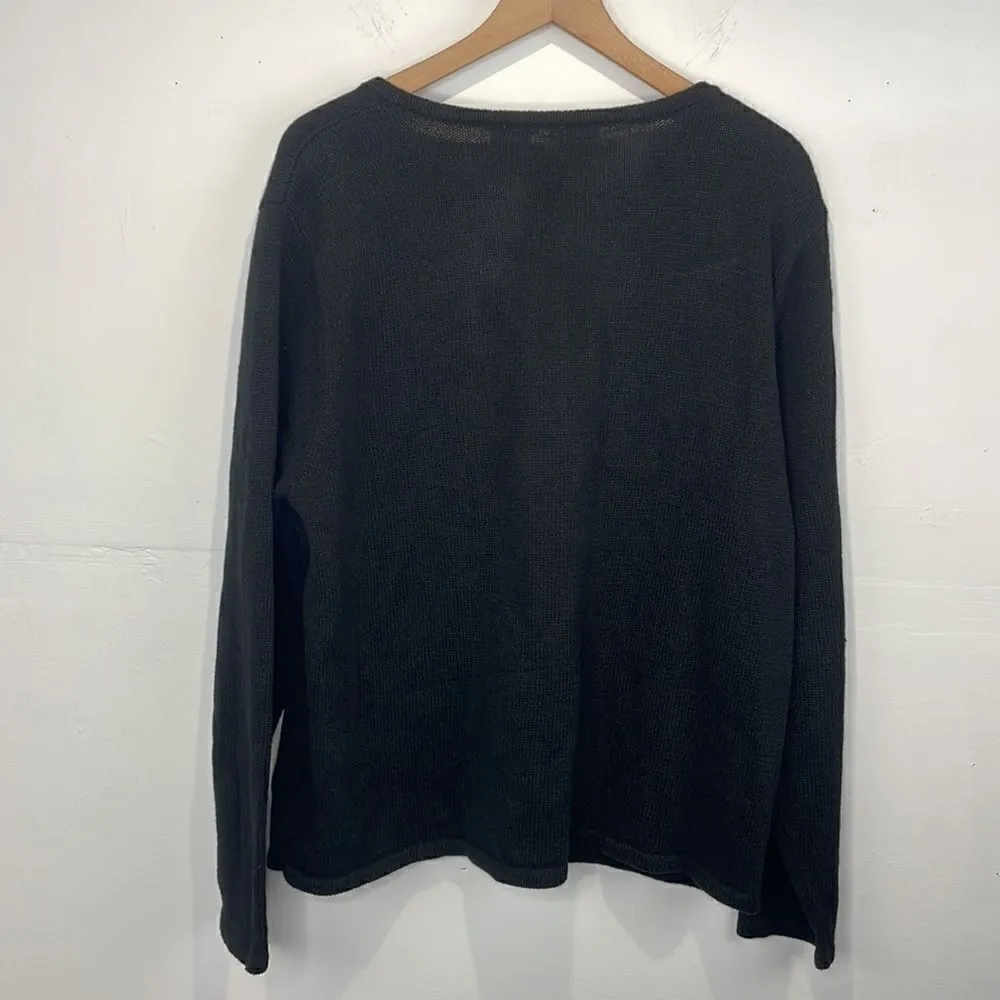 Classic Elements Woman Holiday Sweater Black Cardigan size 20-22W - Image 7