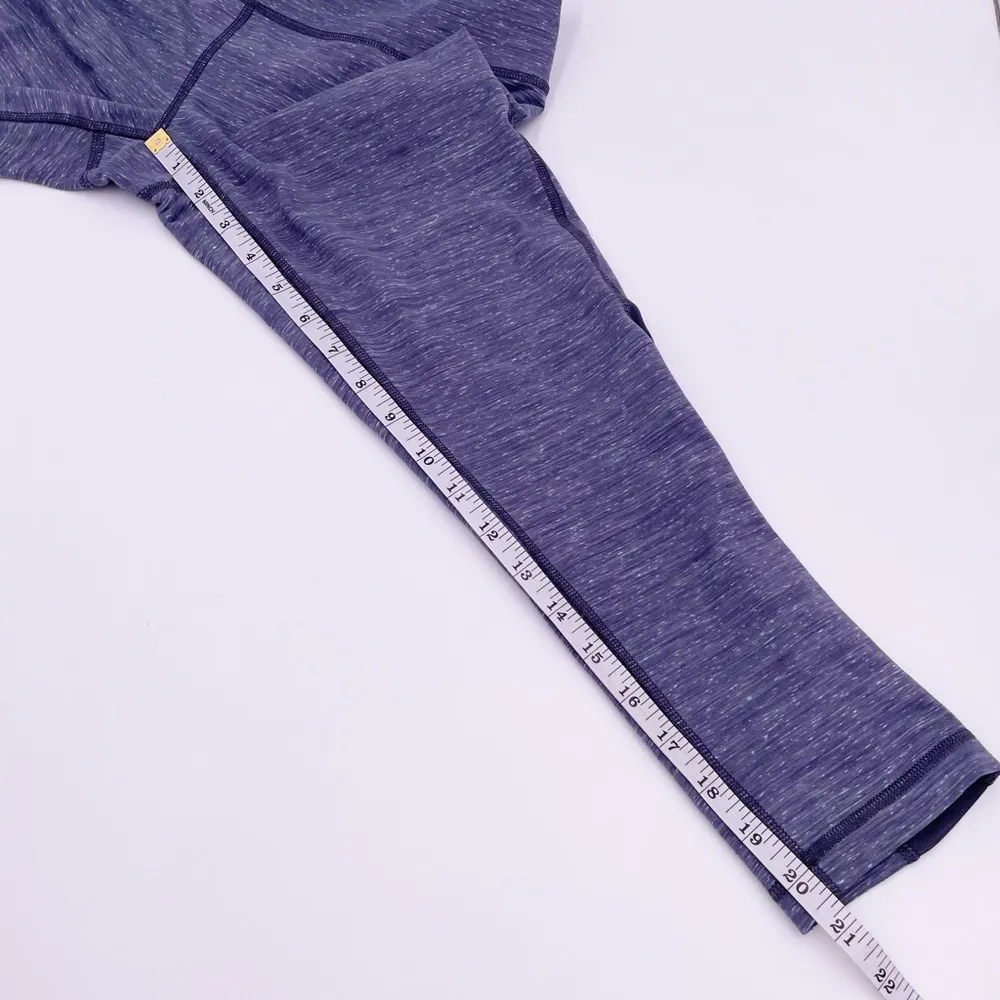 Zella Mesh Insert Capri Leggings Heathered Steel Blue Yoga Women's Size Small - Image 10