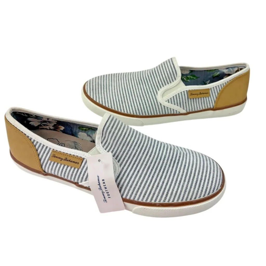 New Tommy Bahama Striped Canvas Shoes Womens Sz 10 Coastal Grandma Resort Travel - Image 4