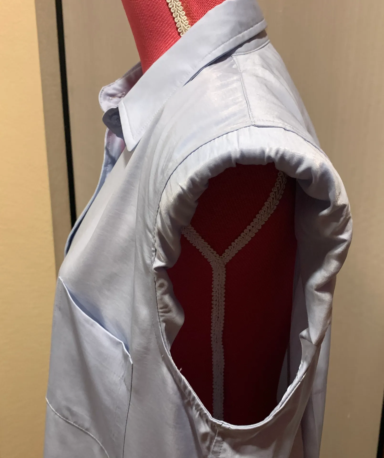 Shoulder Pads Oversize Button Up Size L Blue Size L - Image 5