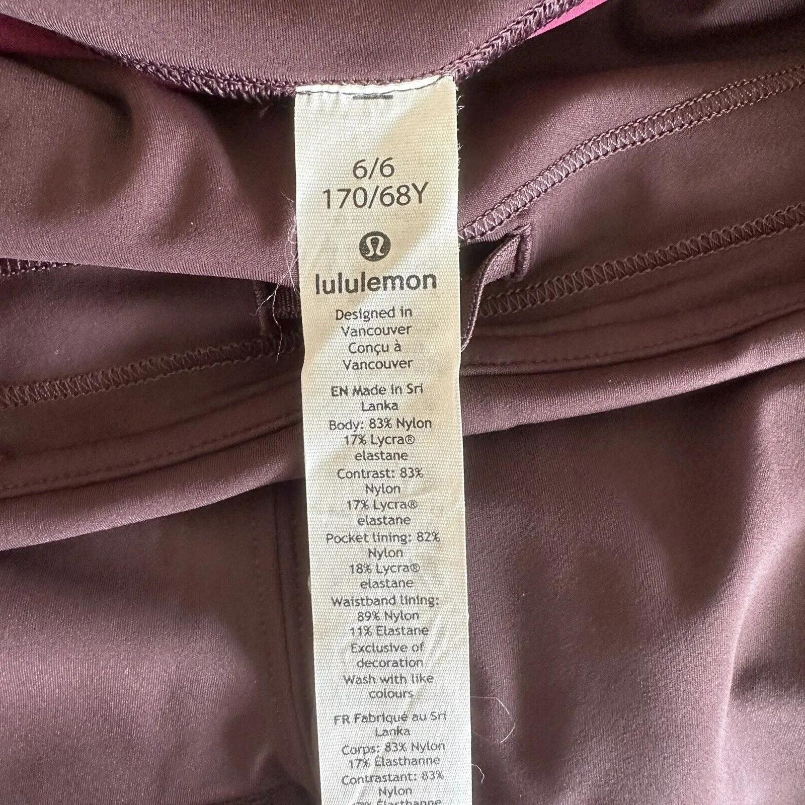 Lululemon Size 6 Wake and Train Tight Leggings Pink - Image 9
