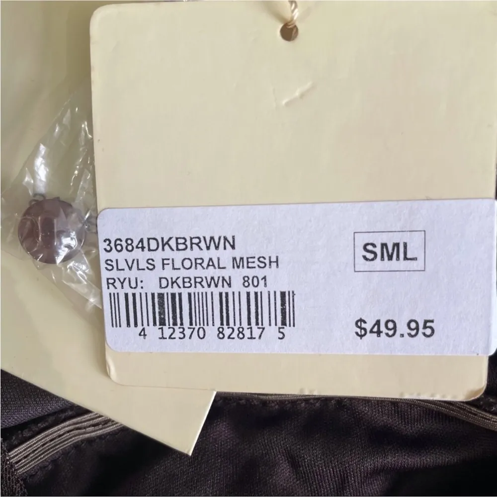 A'REVE Sleevless Floral Mesh Dress Brown - Image 5