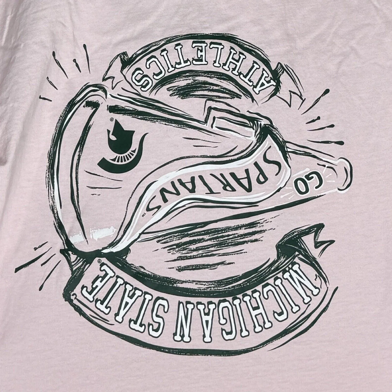 Champion Michigan State Spartans Long Sleeve T Shirt Pink Womens‎ Medium College - Image 6