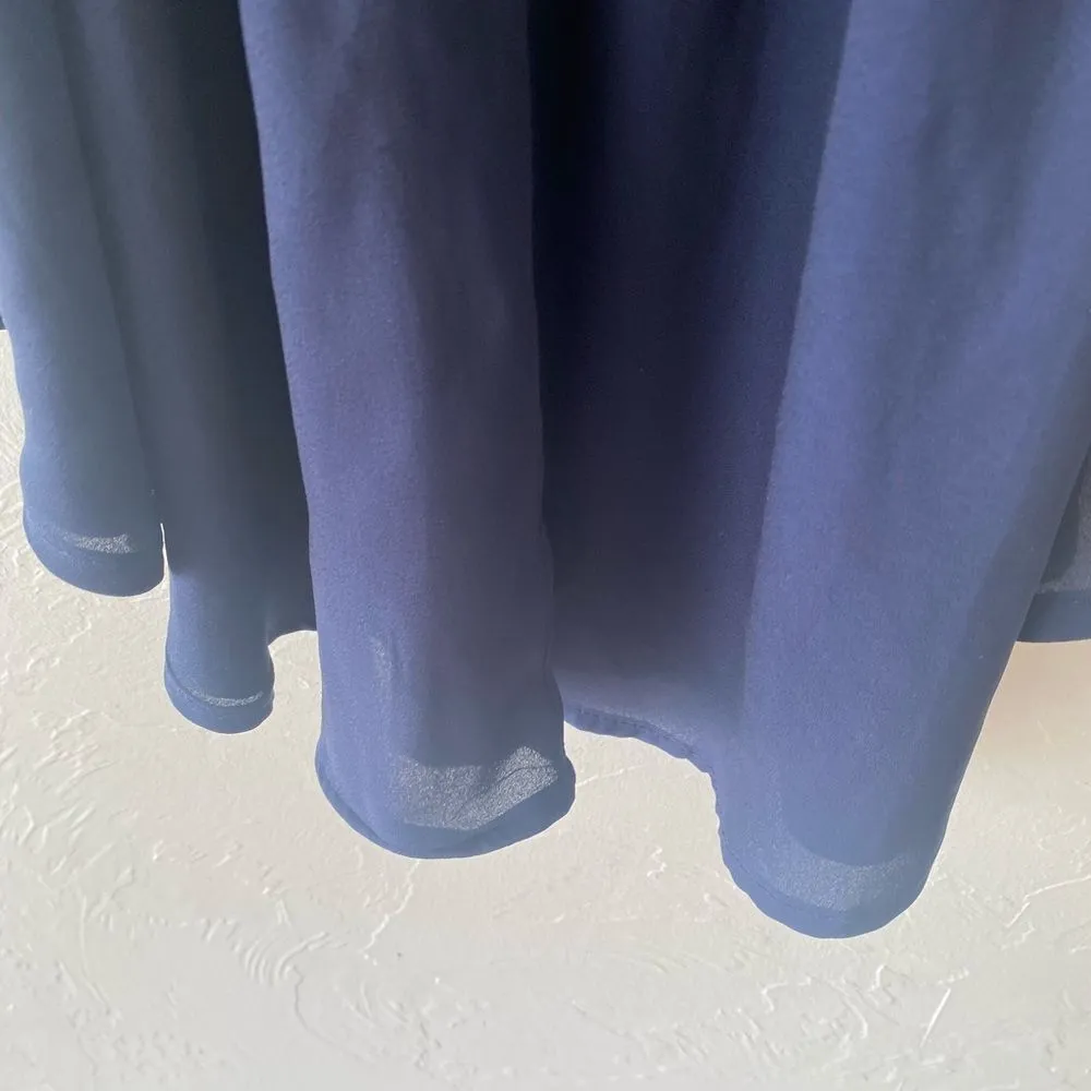 Lush navy blue spaghetti strap halter top tank shirt S. minimalist - Image 5