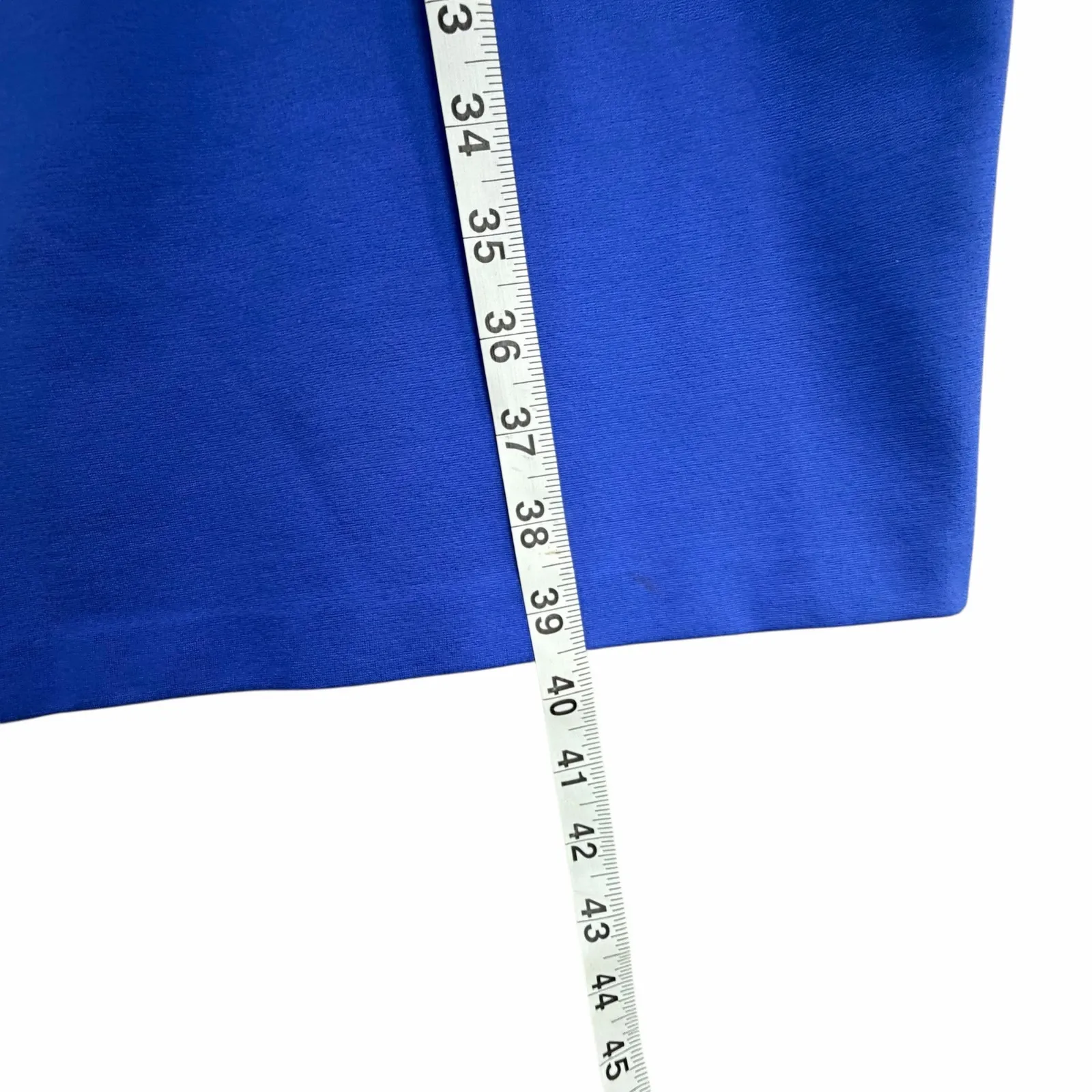 Armani Collezioni Vestito Dress 14 Blue Stretch Fitted Timeless Quiet Luxury - Image 9