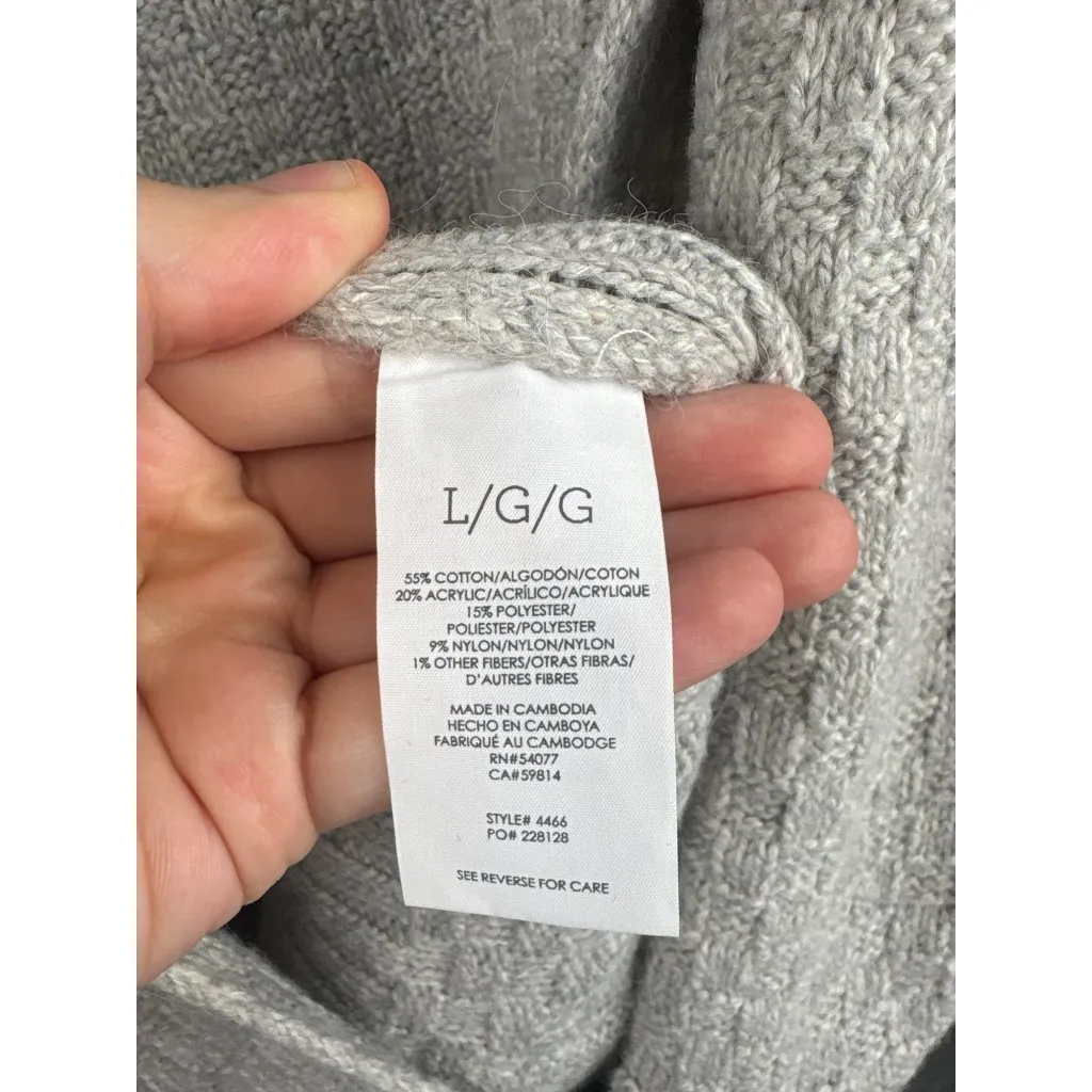 Women’s Cabi Large Grey Half-Zip Cardigan with Pockets - Image 6