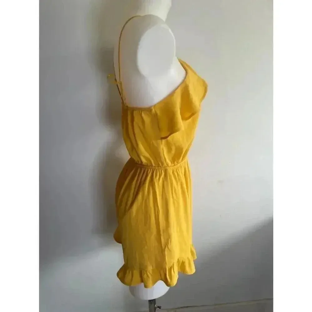 Boutique Monteau Women's Yellow Halter Neck Romper‎ Shorts Ruffles Summer 0154 - Image 4
