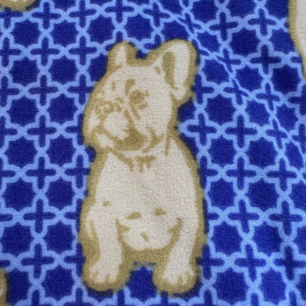 LuLaRoe Purple Blue Cream French Bulldog Puppy Leggings Women’s Plus Size 1X TC - Image 5