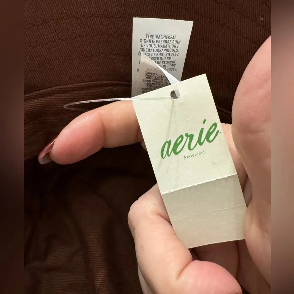 AERIE NWT Fall Plaid‎ Bucket Hat One Size Fisherman Style Cotton Viscose Blend - Image 5