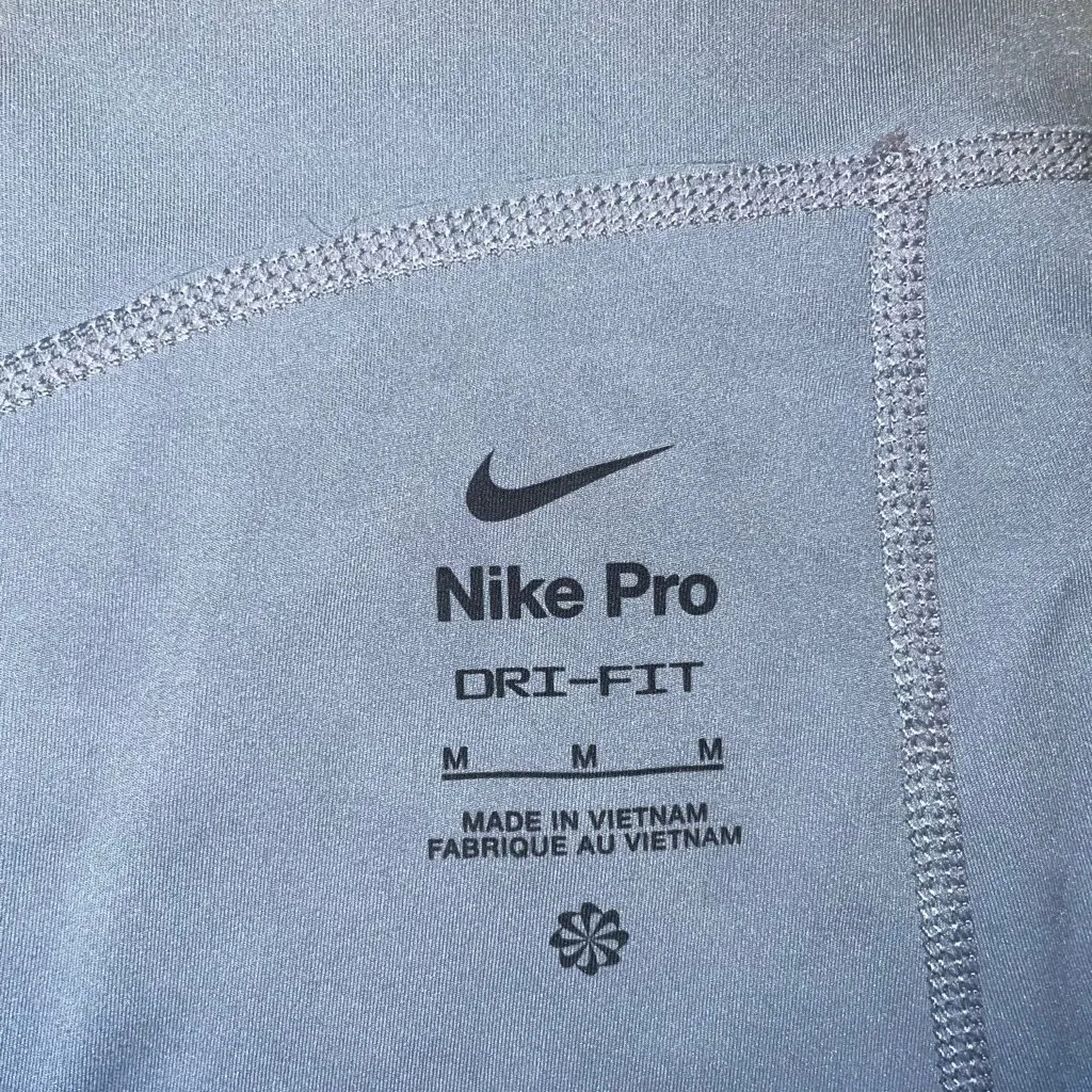 Nike Pro Blue Leopard Print Shorts - Image 3