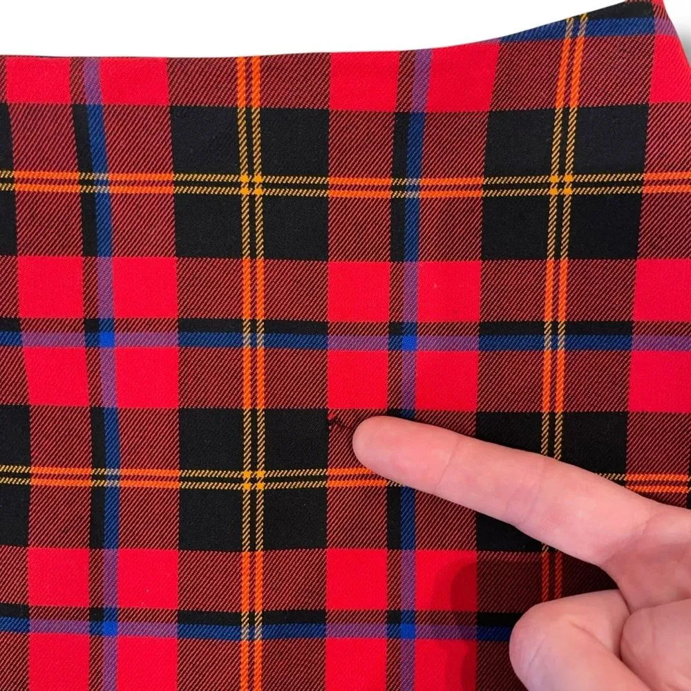 ASOS Monki Red Tartan Plaid Schoolgirl Mini Skirt - Image 9