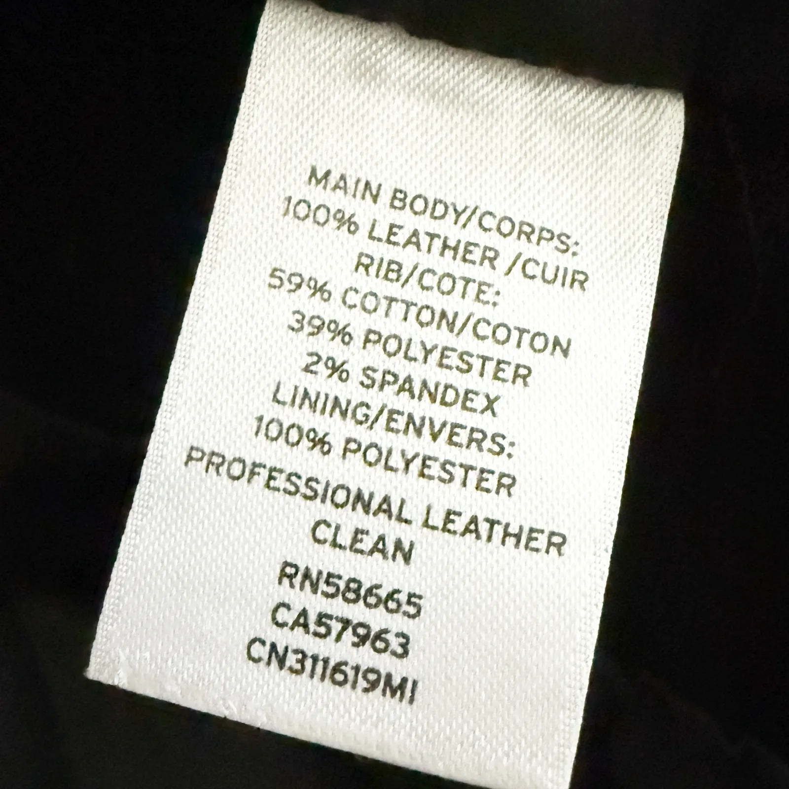 CASLON |  Black Moto Motorcycle Style Jacket Stretch Panels Zipper | Medium - Image 7