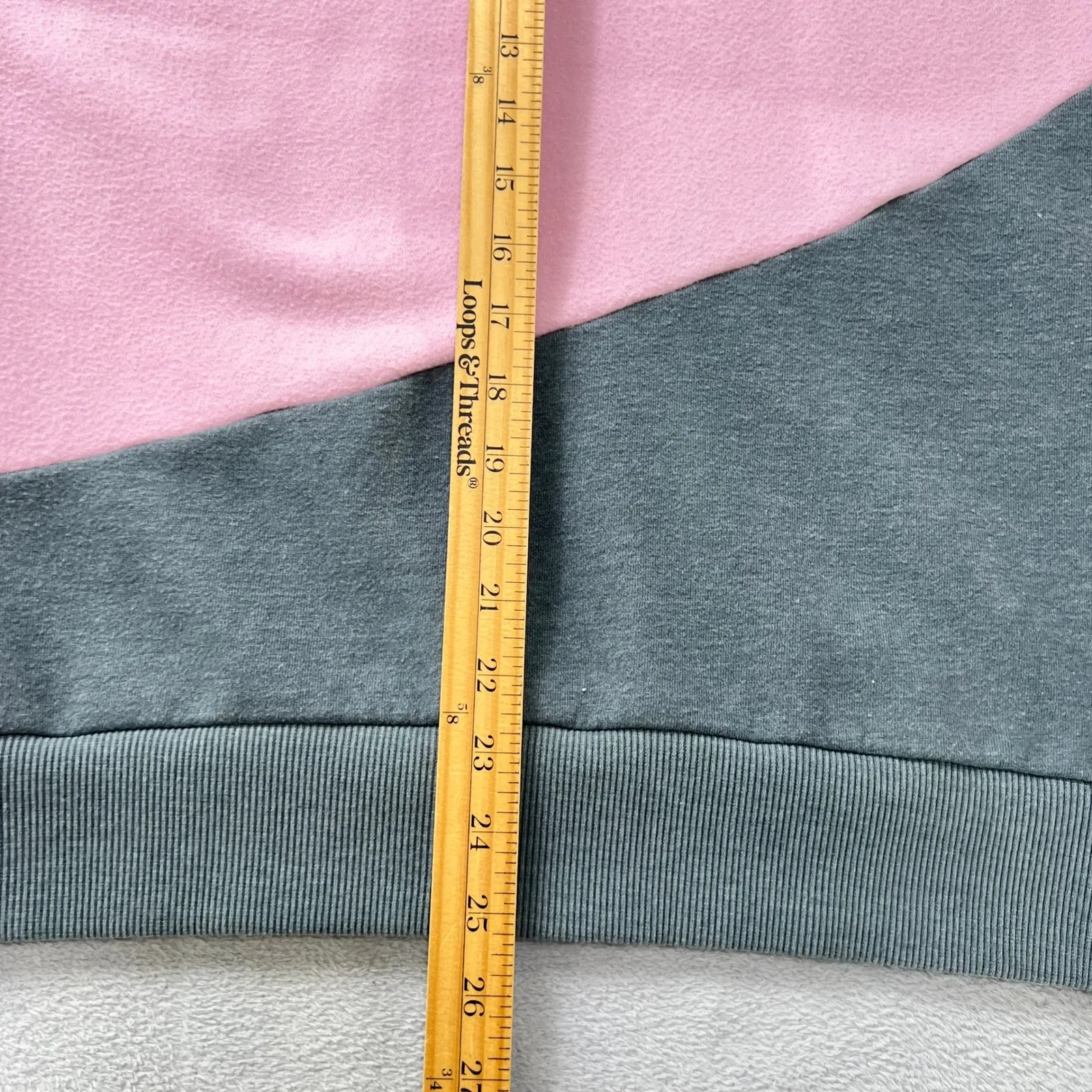 Wanakome Athena Hoodie Large Colorblock‎ Pink Gray Taupe Funnel Neck Sweatshirt - Image 7