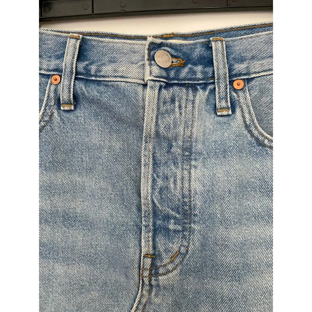 Madewell Rigid Denim Relaxed Mini Skirt Northdale Light Wash 29 EUC Blue Jean - Image 7