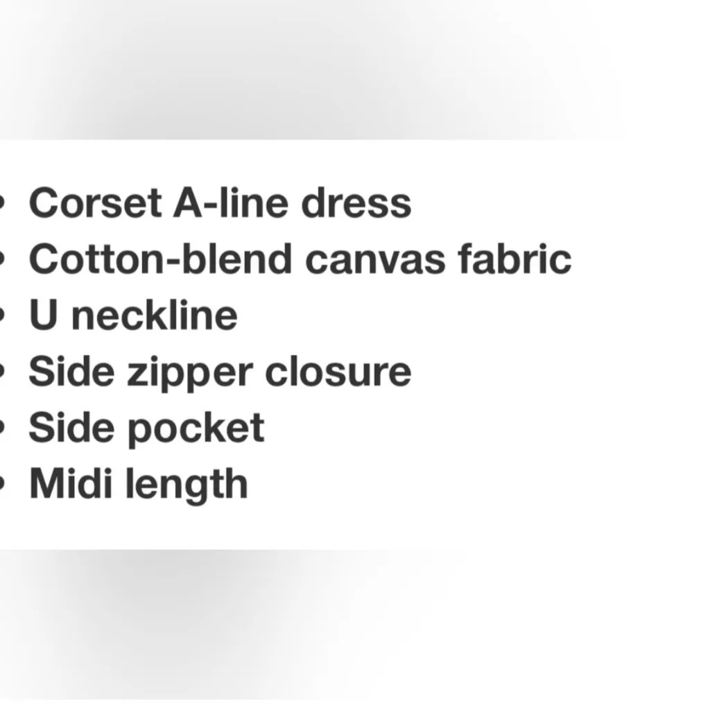 New Sz 4 /Small   Women's Black Corset Midi A-Line Dress - A New Day™ - Image 9