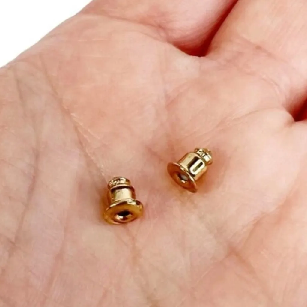 Gold Tone Classic Knotted Pierced Stud Earrings Simple - Image 8