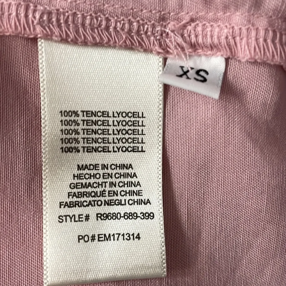 Cloth & Stone Anthropologie Pink Ruffled Chambray Button Down Shirt - Image 7