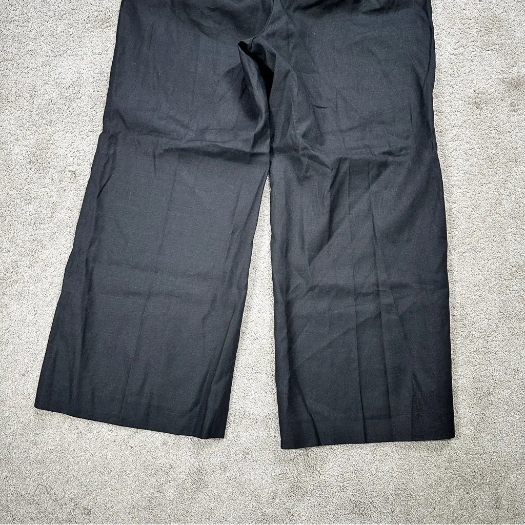 NWT J. Crew Women’s Carolina Flare Pants High Rise Stretch Linen Blend Black 20 - Image 8