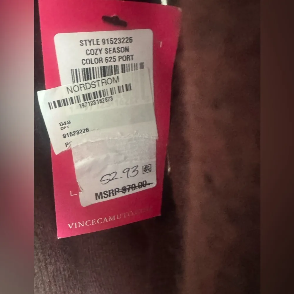 NWT Women's Drop Shoulder Sweater long sleeve Midi Dress port Red Large - Image 5