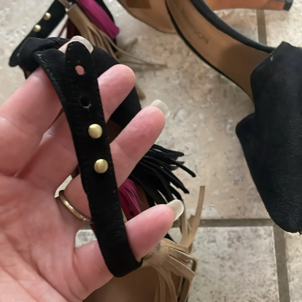 Ulla Johnson Tassel Kiki D'Orsay Suede Pumps Black - Image 7