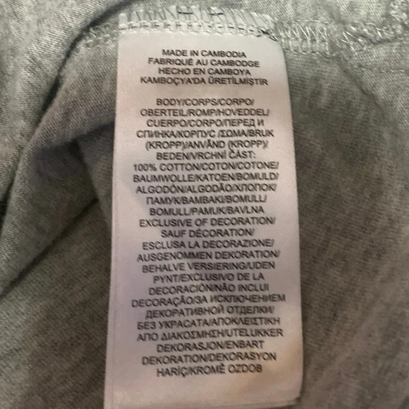 Lauren Ralph Lauren Gray Striped 3/4 Sleeve Button Down Sleep Pajama Top Size XL - Image 4