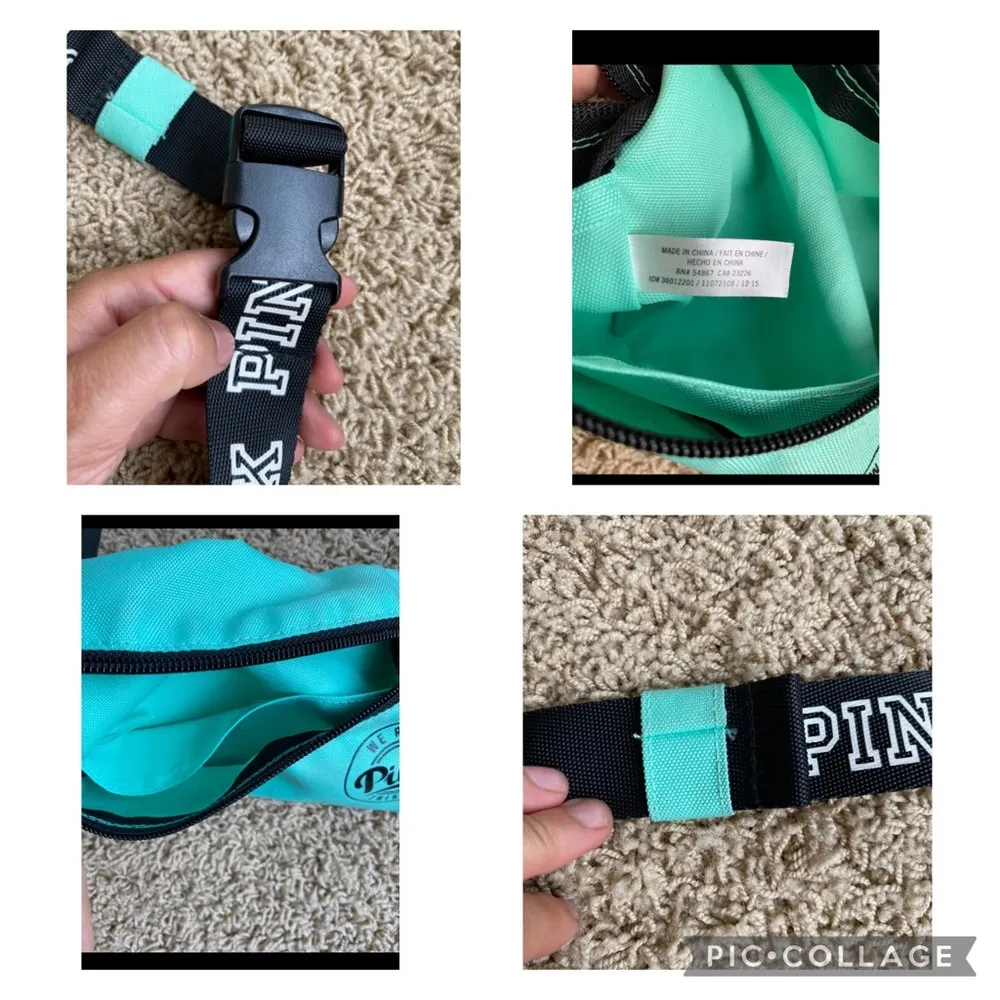 VS pink Fanny pack in teal color - Image 14