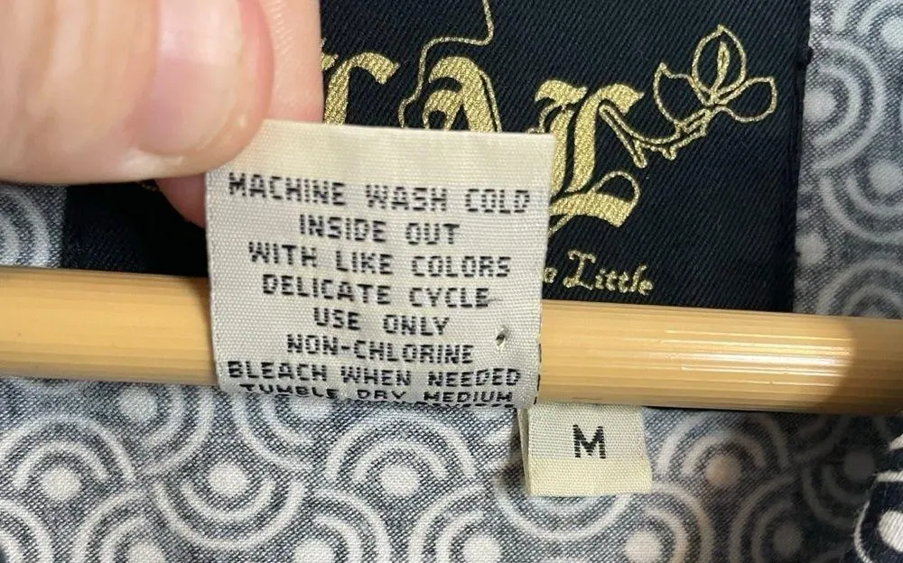 VINTAGE Live A Little LAL Short Sleeve Geometric Blazer in Black/White Size M - Image 6