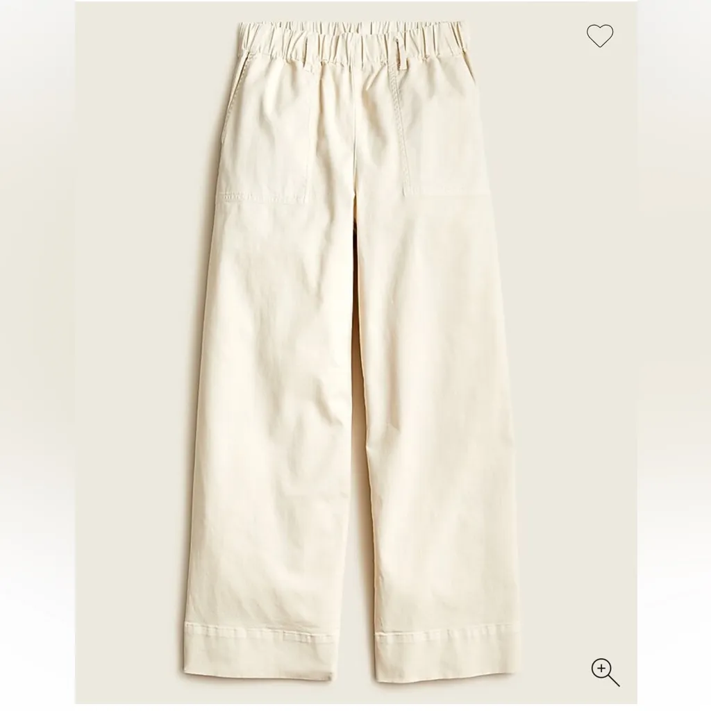J Crew Pull-on wide-leg chino pant Dusty Ivory - Image 3
