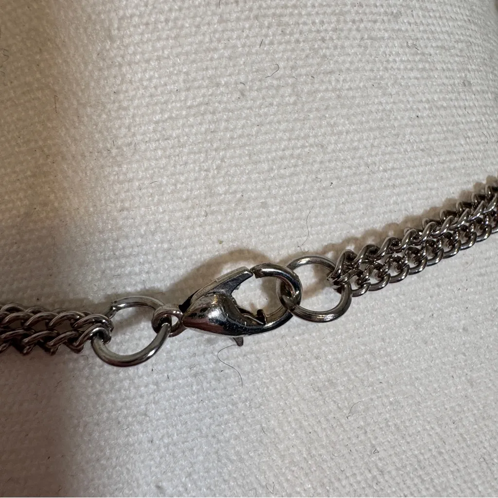 Silver Tone Chain Necklace Minimalist Layered - Image 5
