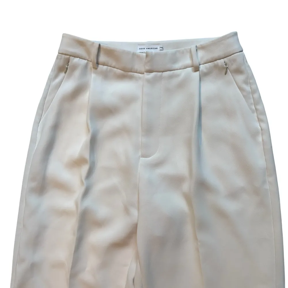 Good American Suiting Column Trouser in Ivory, Sz 2/26, Inseam: 26.5” - Image 11