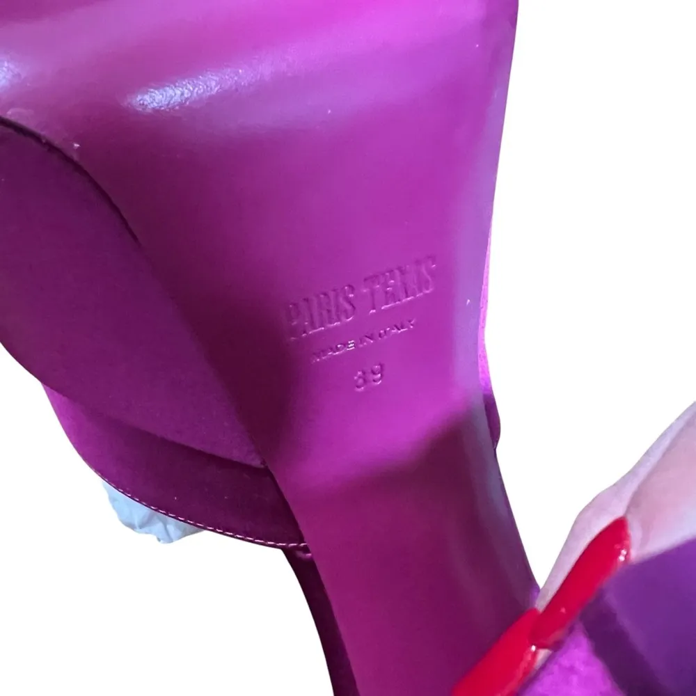 NEW NIB Paris Texas Dalilah Satin Platform Pumps In Fuchsia - Image 10