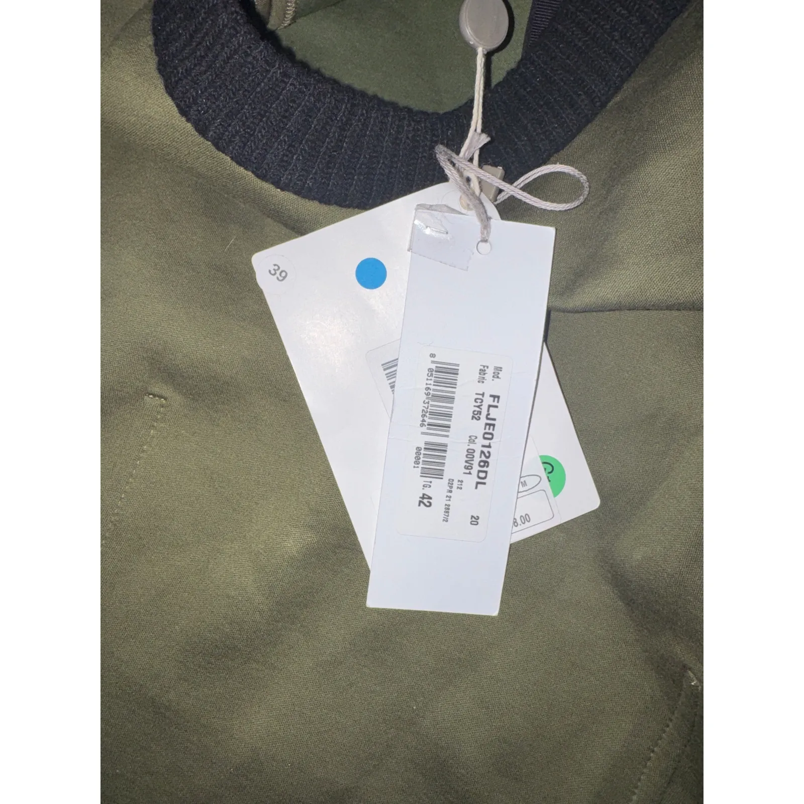 MARNI Sweatshirt in Military Green, Italy 42 / US Size 6, New w/ Tag MSRP $808 Green - Image 6