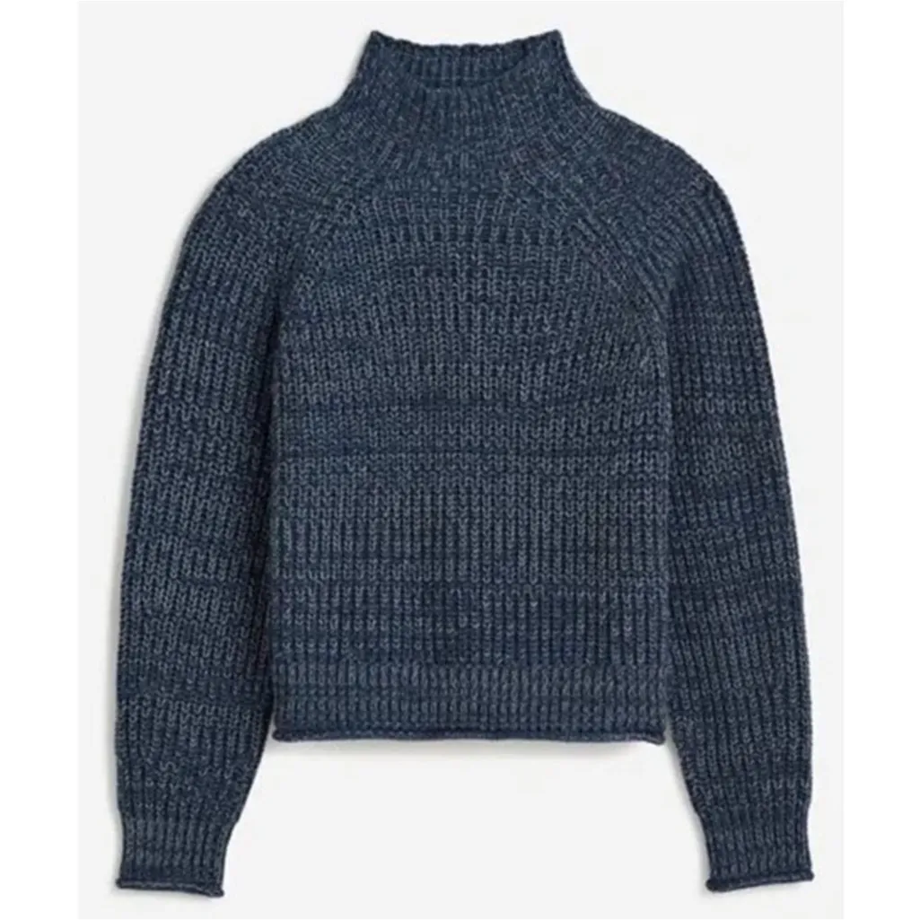 EUC Madewell Marled Cotton Mockneck Sweater Sz XS - Customer Return Ripped Seam - Image 3