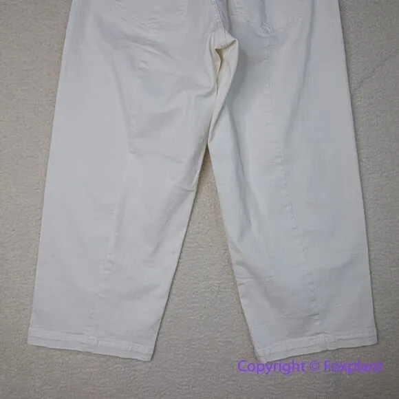 New! Madewell The Curvy Emmett Wide-Leg Jean in Tile White‎ , size 31 - Image 12