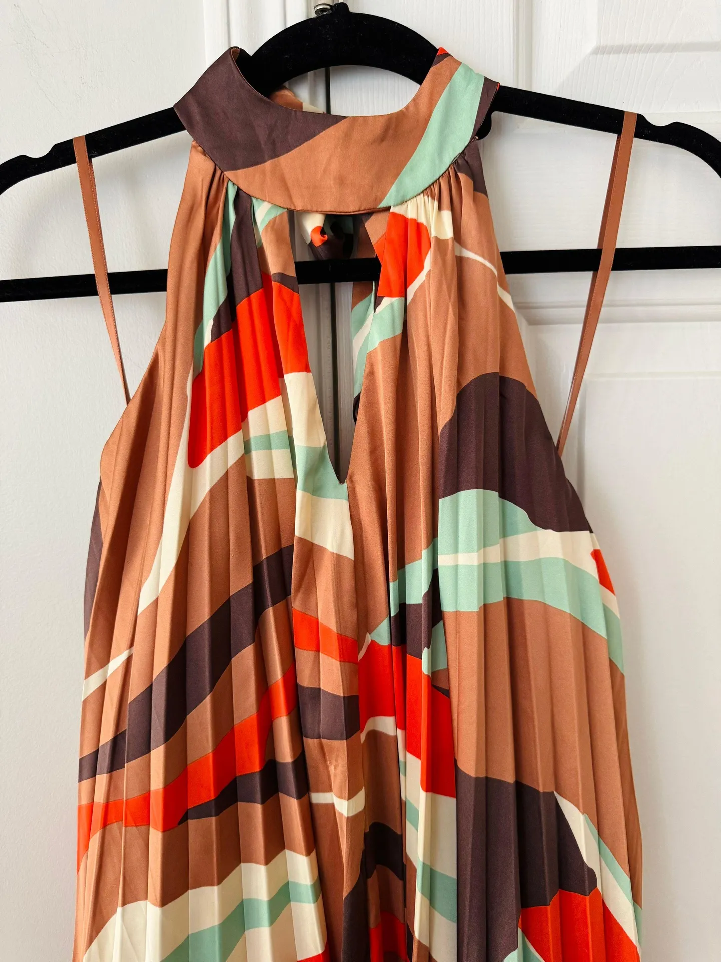 Hutch Halter Pleated Swing Mini Dress, Size XXS - Image 7