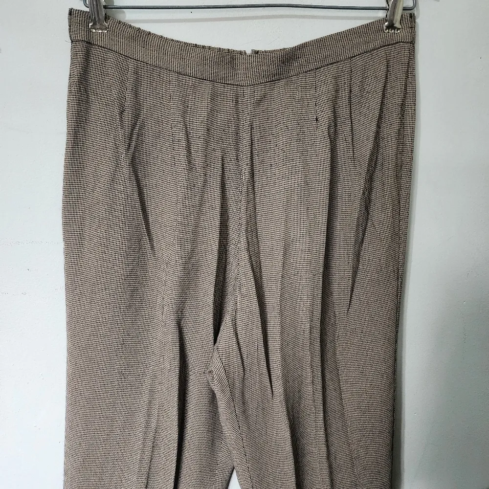 VIRGO Petite Houndstooth Top & Pants Set Black Size 12P - Image 7