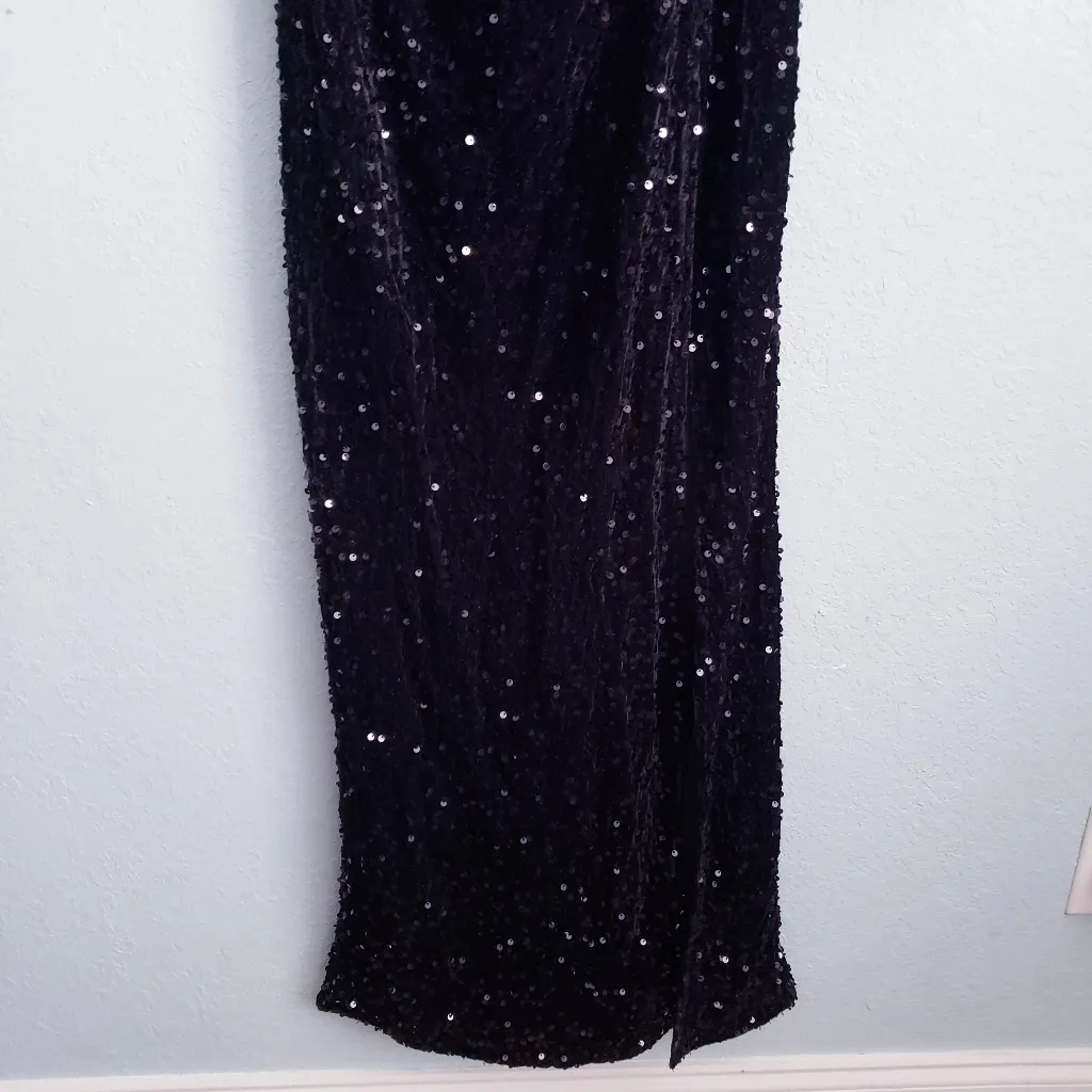Baltic Born Madonna Black Sequin Maxi Dress - Image 5