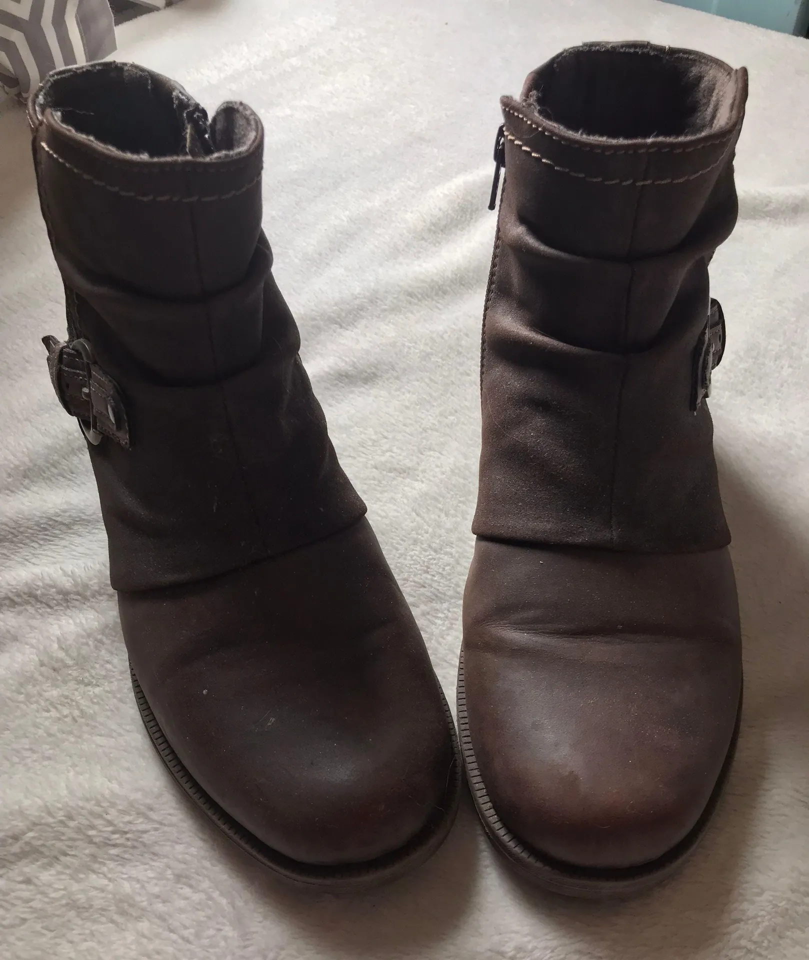 Earth Origins Brown Buckle Ankle Boots - Image 5